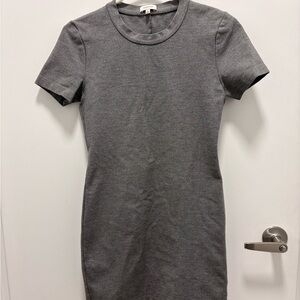 Aritzia Gray Short Sleeve Dress
